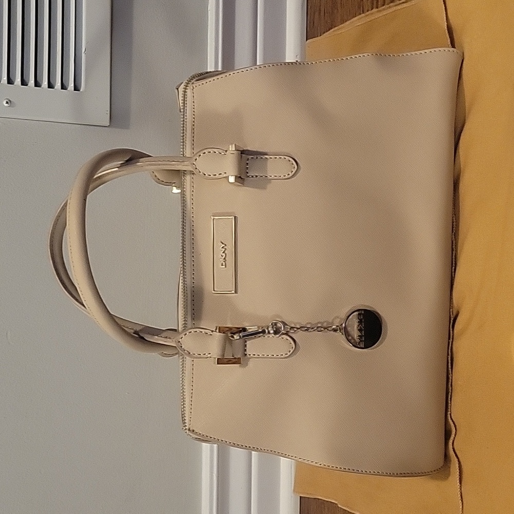 DKNY Sand colored bag with crossbody strap